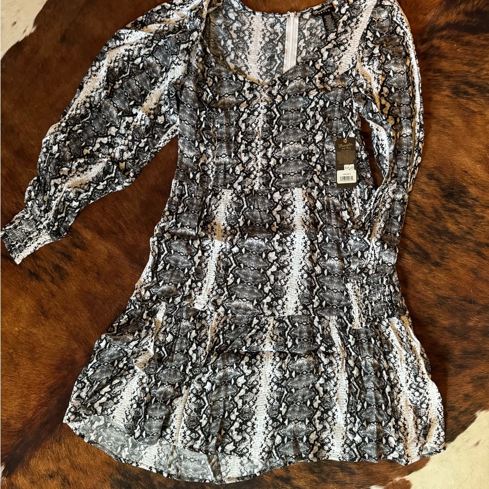 Wrangler Retro Black and White Patterned Dress